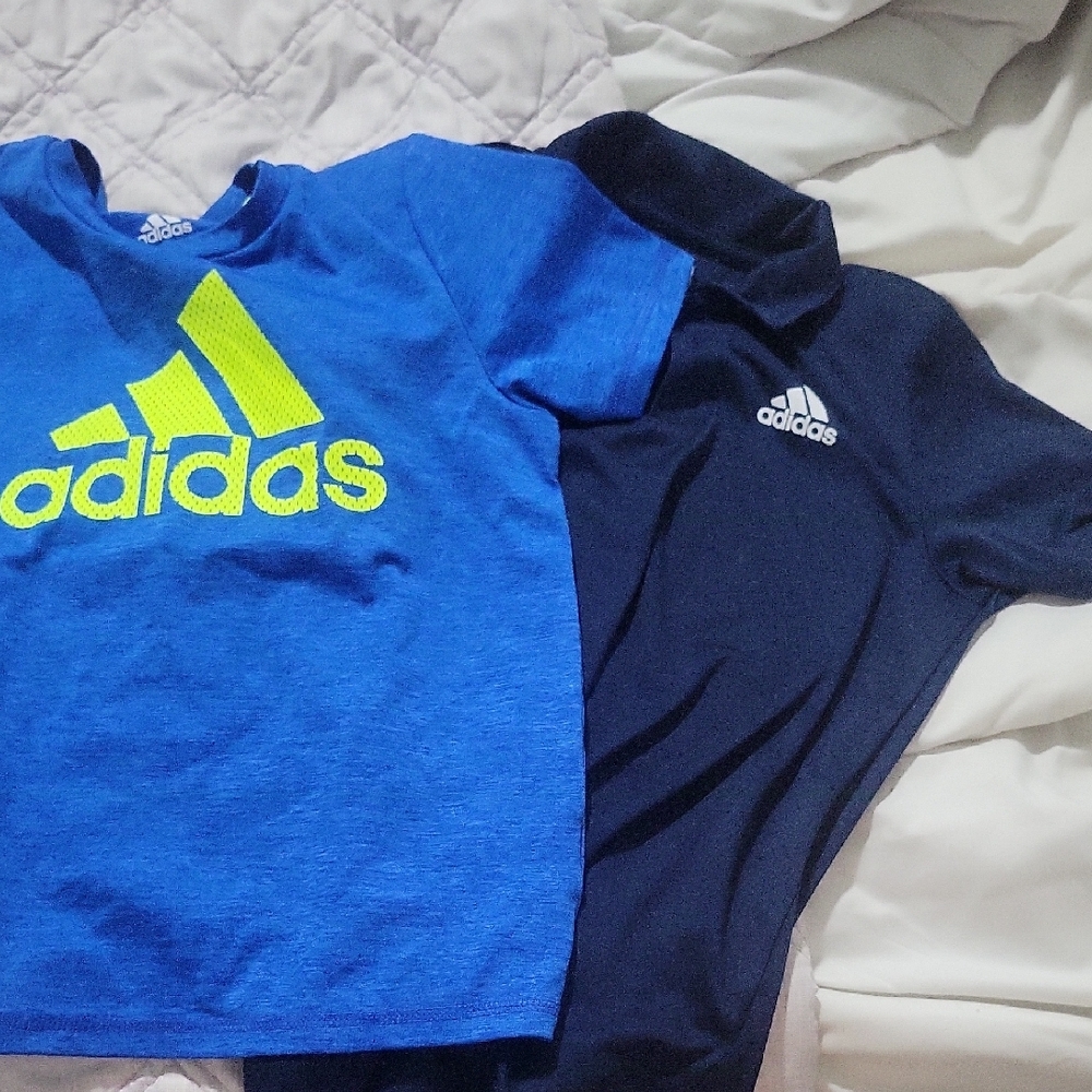 Adidas Blue Short Sleeve Tees